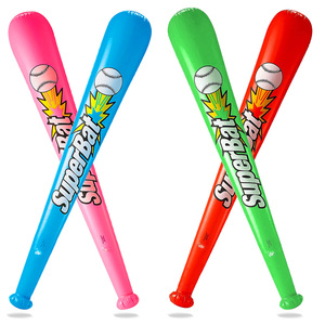 XiXiRan Kit De Baseball Gonflable – 4 Battes + 1 Ballon – PVC Résistant – Jeux De Plage, Piscine Et Jardin – Activité Familiale Sécurisée – Dès 3 Ans Sous Surveillance