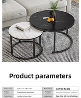 Table basse moderne sur pied pour balcon, petite taille, avec structure en fer et plateau en marbre, rangement rétractable, pour usage domestique ou professionnel