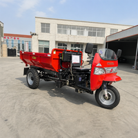 Tricycle benne diesel 3000 kg 35 CV à démarrage électrique, véhicule de transport 3 roues pour projets de construction et grandes exploitations agricoles
