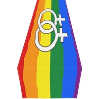 Chemin de table en polyester personnalisé avec motif arc-en-ciel lesbien, idéal pour la décoration de cuisine et l'agencement de table