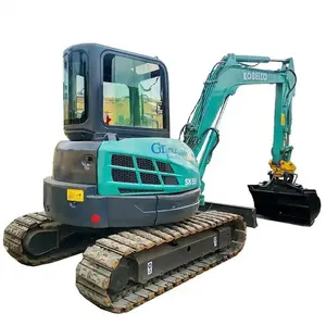 Mini-excavatrice Kobelco SK55 d'occasion de 5 tonnes avec moteur Yanmar, pompe hydraulique et engrenages à vendre - Product Image 1
