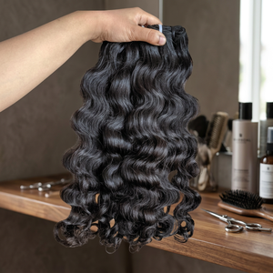 Indian Curly <b>Human</b> <b>Hair</b> <b>Weaving</b> Bundles Single Drawn HD Bulk Supply Natural Deep Wave Extensions 100% Virgin <b>Human</b> - Product Image 1
