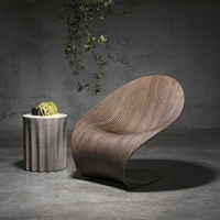 Fauteuil de négociation paramétrique minimaliste de forme spéciale, moderne et créatif, en bois massif, écologique et durable, pour chambre, appartement, hôtel