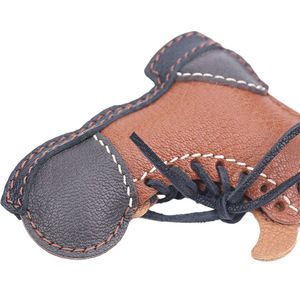 Zenos Handmade Leather Keychain with <b>Boot</b> Pattern and Flower Design Art & Collectible Gift - Product Image 4