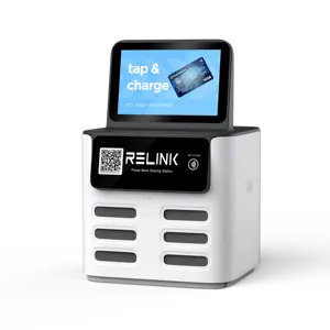 Relink-Estación de alquiler de powerbank, con pantalla Led, publicidad, NFC, nuevo producto