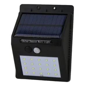 Luz Solar de pared para exteriores de 4W, 3 modos de trabajo, Sensor de movimiento de seguridad, lámpara de pared PIR colgante, valla de jardín, Patio, garaje, luz de inundación