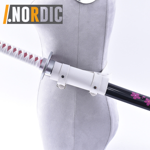 Épée de samouraï <span class=keywords><strong>Katana</strong></span> épée médiévale deux boucles en cuir grenouille étui support ceinture Cosplay accessoires gaine en cuir réglable être - Product Image 1