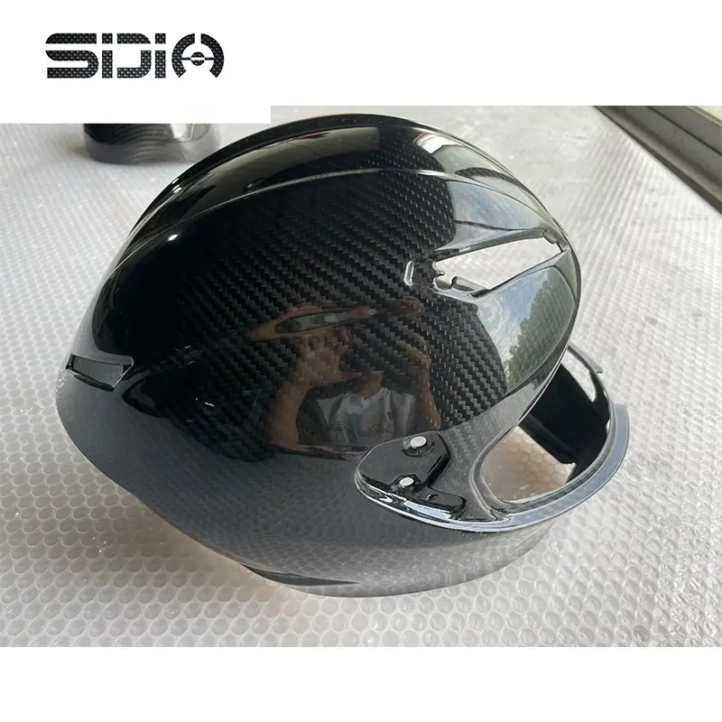 Casque de sécurité de moto de personnalisation d'usine vraie fibre de carbone