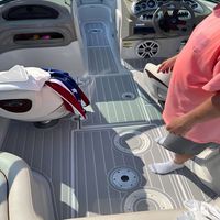 Plateforme de bain et tapis de cockpit pour bateau 2007 Crownline 230 LS, en mousse EVA imitation teck, style SeaDek MarineMat, auto-adhésif