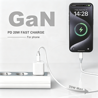 Pengisi Daya Cepat Mini 20W untuk Perjalanan dan Perjalanan Bisnis, Pengisi Daya Portabel GAN dengan Perlindungan Pengisian Daya Ganda