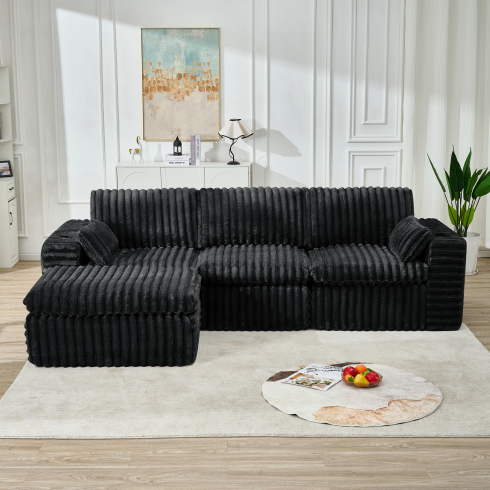 Noir + Tissu + Mousse + 3 places