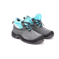 Chaussures de sécurité montantes AOXANG à embout d'acier, semelle intermédiaire anti-perforation en fer, usage industriel, unisexe, toutes saisons, doublure en daim et maille, PU