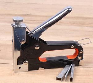 <strong>Hot</strong> Sale Multi Functional 3 Way Nails Wood Frame Stapler GS Hand Manual Metal <strong>Staple</strong> <strong>Gun</strong> 3 in 1 with Lock Button - Product Image 2
