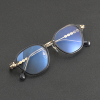KOP-014 Monture optique de haute pureté, lunettes de lecture classiques rondes à monture complète de bonne qualité pour unisexe