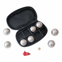 Ensemble de boules de pétanque en acier ZQURE modèle 608 Mini 32,5 mm avec design résistant à la rouille et logo personnalisé 8 boules pour le plaisir en plein air