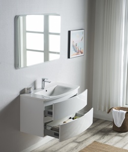 <span class=keywords><strong>Mobili</strong></span> da <span class=keywords><strong>bagno</strong></span> curvi bianchi lucidi - Product Image 4