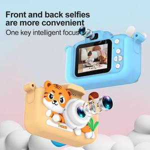 X39S petit tigre lapin double objectif numérique enfants caméra 2 pouces écran enfants caméra 1080P HD enfants Selfie Photo caméra jouet cadeau - Product Image 5