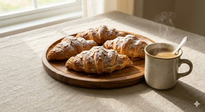 Round Wooden Serving <b>Platter</b> With Mediterranean Dishes And Bread For Party Use - Product Image 5
