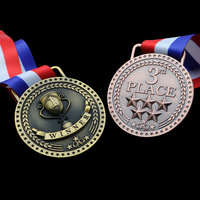 Vente en gros médaille de nickel design personnalisé votre LOGO sport médaille en métal 3D en alliage de zinc