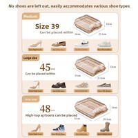 Boîte à chaussures minimaliste en plastique transparent, anti-poussière, gain de place, organisateur de rangement pour placard et armoire, durable