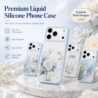 Coque de téléphone en silicone liquide de luxe, design personnalisé, antichoc, avec doublure en microfibre et impression laser pour iPhone 18 17 16 Pro Max