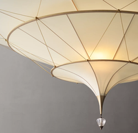 Lustre suspendu multicouche personnalisé Yihao en forme de parapluie pour salles d'exposition, luminaires suspendus en cuivre