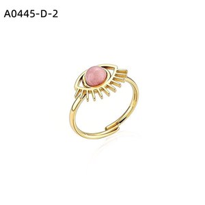 Anillo de Moda con PIEDRA NATURAL A0445 para Mujer, Joyería de Alta Calidad - Product Image 2
