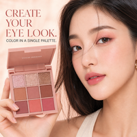 Palette de fards à paupières neuf couleurs, marque privée, waterproof, longue tenue, maquillage pour fêtes, cosmétique pour usage quotidien et événements