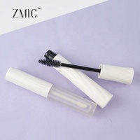 Ensemble de tubes transparents pour maquillage cosmétique : gloss, mascara, flacon vide blanc nacré pour sérum cils, tube en plastique à mécanisme rotatif pour rouge à lèvres liquide