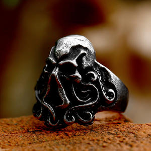 SS8-918R acier soldat <span class=keywords><strong>2022</strong></span> nouveau Octopus Crâne Anneau 316L Acier Inoxydable Bijoux Marin Anneaux pour Hommes Rondelle Biker Bijoux - Product Image 5