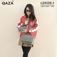 Set Tas Selempang Wanita Elegan Bahan Kulit PU, Tas Lipat Keras dengan Dompet, Desain Minimalis, Tas Tangan Wanita
