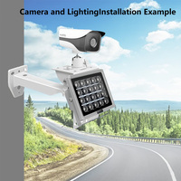 Support de caméra dôme en forme de L, support de poteau vertical réglable 3-en-1 pour l'extérieur, adapté aux caméras de vidéosurveillance, aux projecteurs et aux panneaux solaires