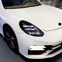 Kit de Carrocería Estilo TurboS para Panamera 2009-2016 970 971, Actualización de Parachoques Delantero con Modificación de Faros Delanteros Nuevos