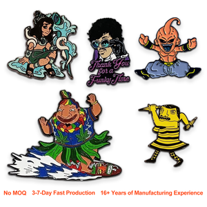 Pin de Esmalte Suave de Alta Calidad con Diseño Colorido de Personajes de Lilo & Stitch, Venta Directa de Fábrica, Pins de Solapa al por Mayor - Product Image 1