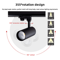 Lumière LED Moderne 360 Degrés Lumière Sur Rail 15W Dimmable Télécommande Nouveau Design Rail Anti-éblouissement Spot Rond Plafond Led Spot