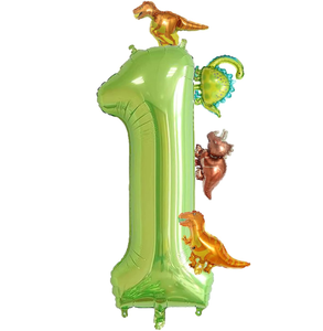 Ballons géants en aluminium chiffres 0-9 dinosaures, centres de <span class=keywords><strong>table</strong></span>, décorations pour baby shower garçon fille, 1er <span class=keywords><strong>anniversaire</strong></span>, événements et fêtes - Product Image 2