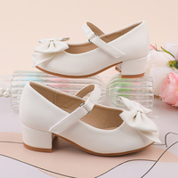 Chaussures d'école pour fillettes, chaussures de danse à semelle souple, talons hauts, chaussures de princesse, idéales pour les mariages et les fêtes.