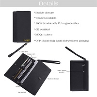Portefeuille A6 en cuir Saffiano Paperrecorder avec fermeture éclair, à feuilles mobiles et reliure spirale, idéal pour la promotion au bureau, les cadeaux et l'organisation de l'argent