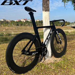 Bicicleta de Pista de Carbono BXT 700C*25C con Diseño Aerodinámico y Juego de Ruedas de Carbono de 80 mm, Bicicleta de Piñón Fijo de Una Velocidad - Product Image 4