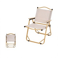 Chaise de camping pliable portable en tissu Oxford avec cadre en aluminium pour extérieur, plage, pêche, pique-nique