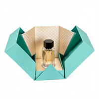 Boîtes rigides de luxe personnalisées pour parfums, fabrication avec gaufrage, design carré à double porte, impression de logo, fermeture magnétique, boîte pour cosmétiques