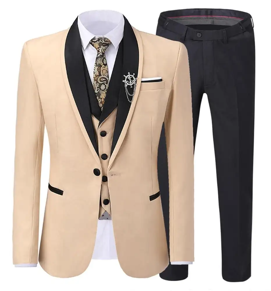 Classic Design 3-Pieces men&#39;s suits clothing store for men suit(Blazer+vest+Pants)