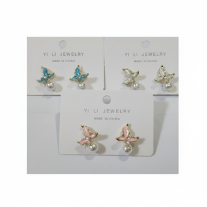 Orecchini messicani di cristallo prugna per le donne Boho Chic gioielli di moda in argento all'ingrosso all'ingrosso regalo di nozze gioielli di perle - Product Image 2