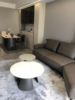 Vente chaude en gros carré rond noir marbre table café divers pieds en métal pour la maison chambre