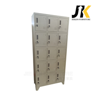 Casier de gymnastique en métal à 15 portes avec serrure à clé Design moderne pour le rangement de la chambre et de la salle à manger-Meubles de maison