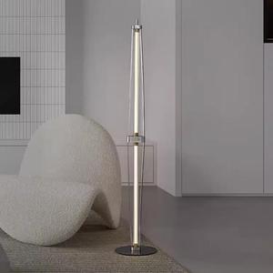 Lampe sur pied minimaliste en acier inoxydable, lumière LED, design moderne, éclairage pour salon, chambre à coucher, studio - Product Image 1