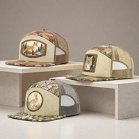 Casquettes de baseball 7 panneaux en coton 100% camouflage de haute qualité avec impression personnalisée, broderie en cuir et patch tissé, modèles Snapback, Trucker et HATS en maille