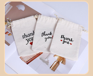 Custom 10OZ Natural Cotton <b>Canvas</b> Gift Drawstring Bags Recyclable and Eco-Friendly <b>for</b> Crafts Candles Thank You Printed - Product Image 6