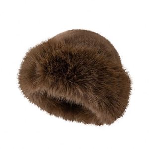 Chapeau bob d'hiver style coréen, décontracté et chaud, en fausse fourrure de vison, couleur unie, en tissu pelucheux - Product Image 6