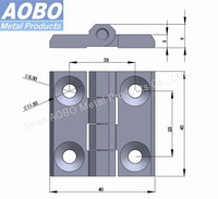Fournisseur de charnières à battant 40X40, taille personnalisée, charnière de porte en acier inoxydable pour porte lourde